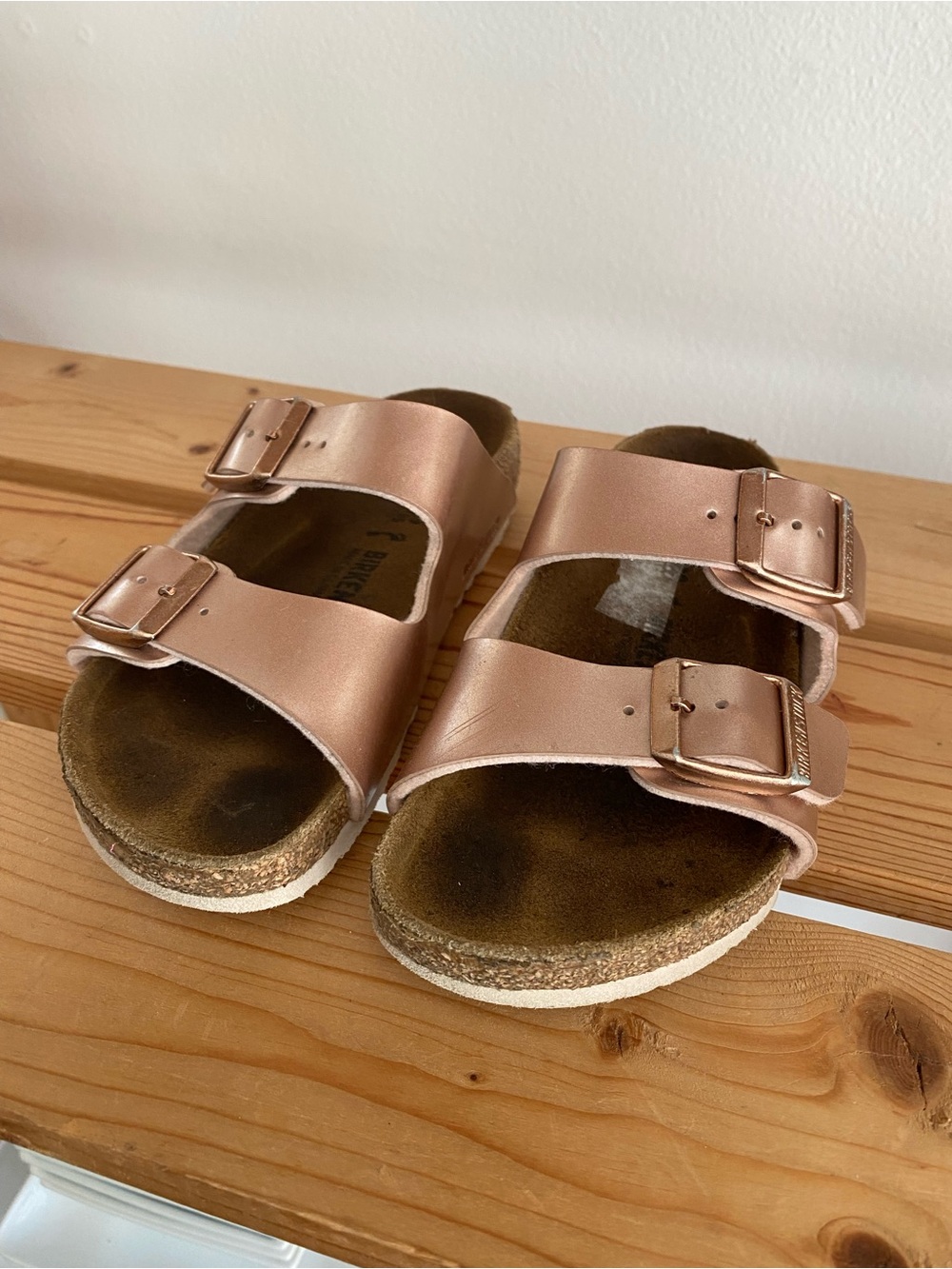 Birkenstock Arizona Kids Electric Metallic Copper Sandals 11 - Picture 3 of 14